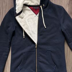 Tommy Hilfiger Zip Hoodie Navy – Size Small