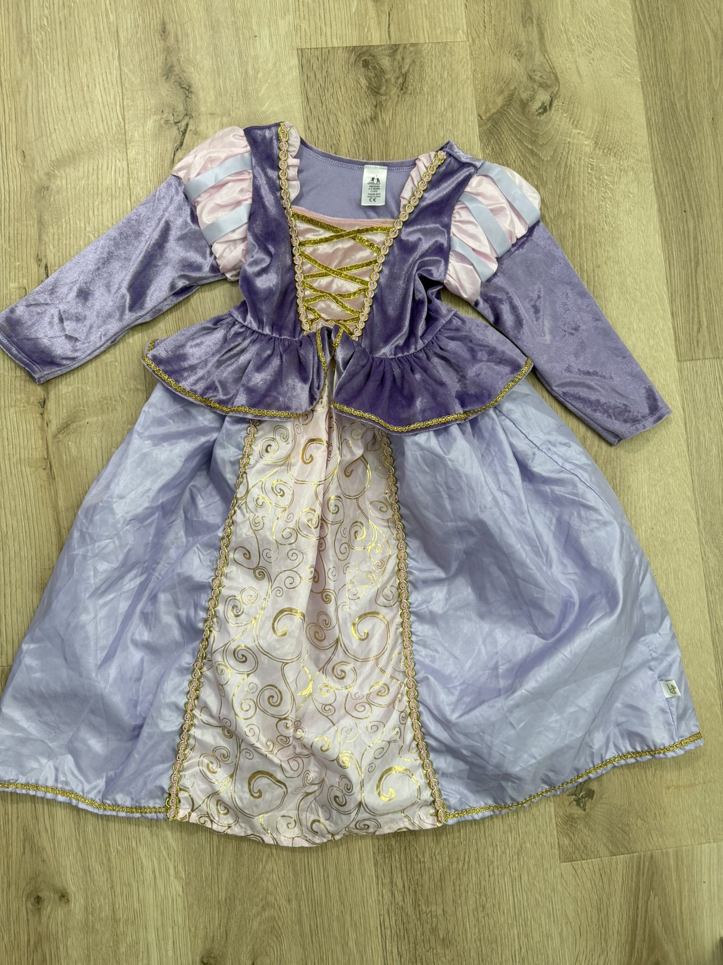 Repunzel Dress Up Dress Size 3-5 Years 