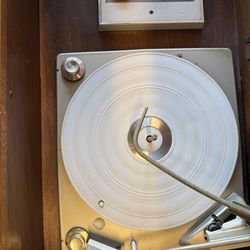 Vintage console with radio/turntable