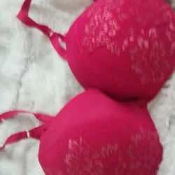 36D Red Push Up Bra Gently Used