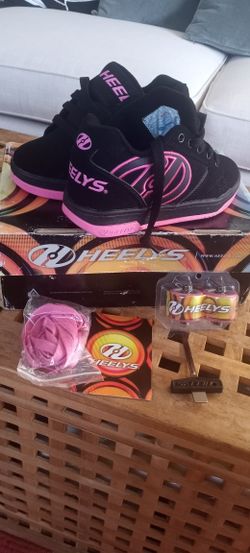 Heels Kids Youth Size 1 Black & Pink Brand New