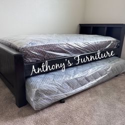 Twin Bed & Twin Rollout Mattress 