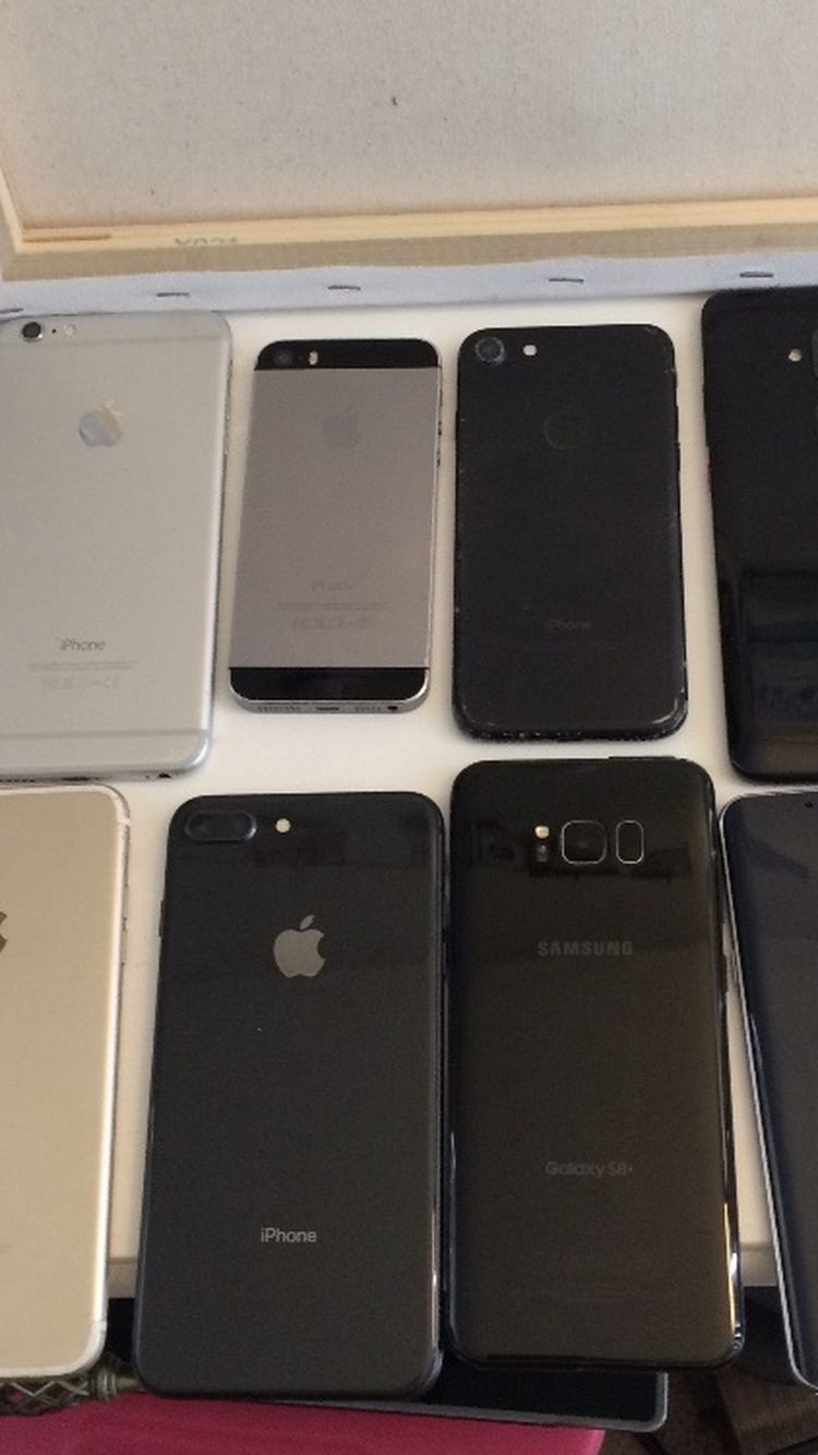 Mixed Lot iPhones (5) iPhones Great Condition;galaxy S8, Galaxynote5,tmobile Phone