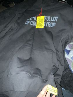 Brand new awful lotta cough syrup hoodie size L