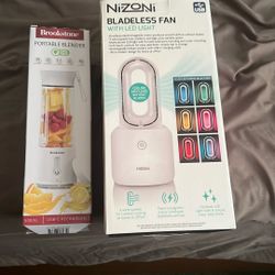 Blade Less Fan (Nizoni)And Portable Blender Brookestone For Sale