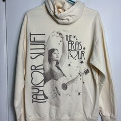 Taylor Swift The Eras Tour Hoodie Official Fearless Heart Cream Size Medium