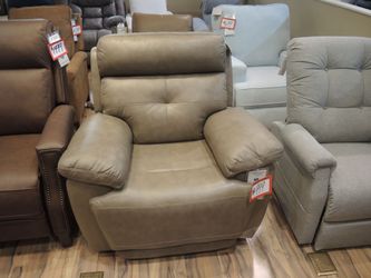 Leather Power Recliner — Futura Leather (Taupe)