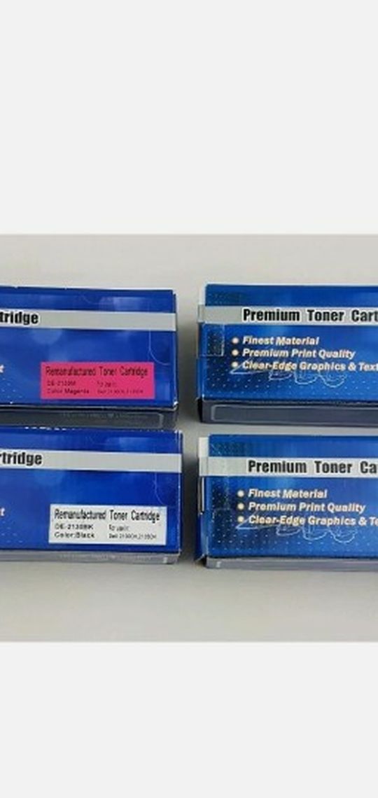 4-PACK Compatible High Yield Toner Set (Bk,C,M,Y) for Dell 2130cn Printer