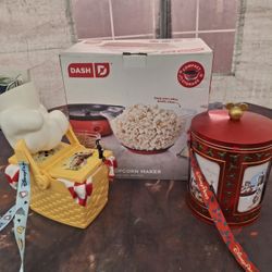Popcorn Maker..and 2 Disney Popcorn Bucket 