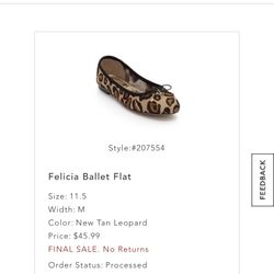 Sam Edelman Leather Cheetah Print Flats