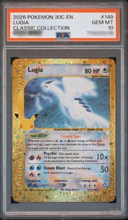 Pokemon EN 30th Celebration PSA 10 #149 Lugia