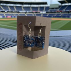 LA dodger earrings