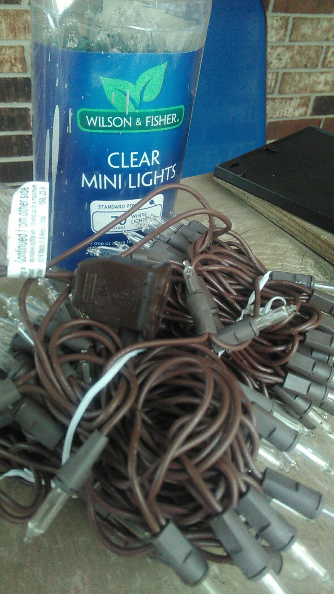 Clear string lights and mini lights never used