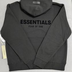 Essentials Fear Of God Hoodie - Black - Size L