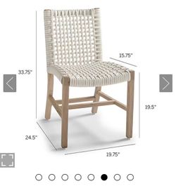 Isola Dining Side Chairs (Weathered Teak) $100 each chair