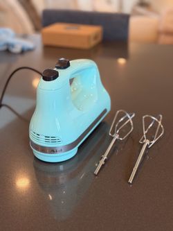 KitchenAid 5-Speed Ultra Power Hand Mixer – Like New, Ice Blue