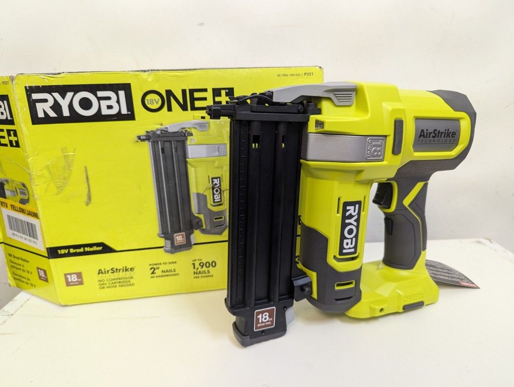RYOBI ONE+ 18V 18-Gauge Cordless AirStrike Brad Nailer (Tool Only)