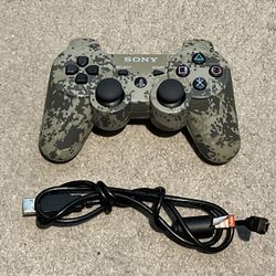 Sony PlayStation 3 PS3 Urban Camo OEM Dualshock 3 Sixaxis Controller w/ Cable