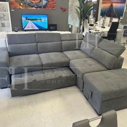 Grey Modern Sofa Sectional Sleeper 