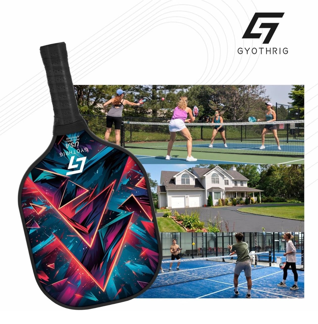 NEW IN BOX Lightweight Pickleball Paddle & Case, USAPA Approved Fiberglass Pickleball Set for Beginners & Pros & Portable Pickleball Accessories Kit