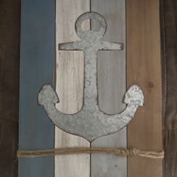 Wood And Metal Anchor Wall Art