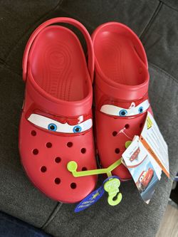 Lightning McQueen Crocs Size 10 Mens