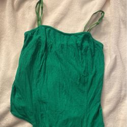green bodysuit