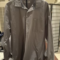 Gray Long Sleeve Tommy Bahama Shirt XL