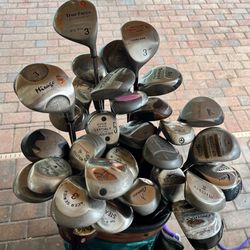 30 vintage golf clubs fairway woods with bag 33196 area code