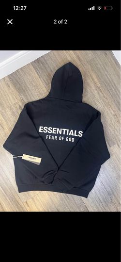 Black and white Essentials hoodie