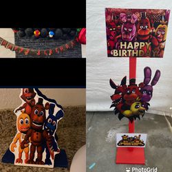 Five Nights At Freddy's Happy Birthday Banner