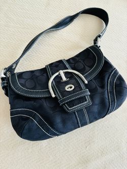 Vintage Black Coach Shoulder Bag