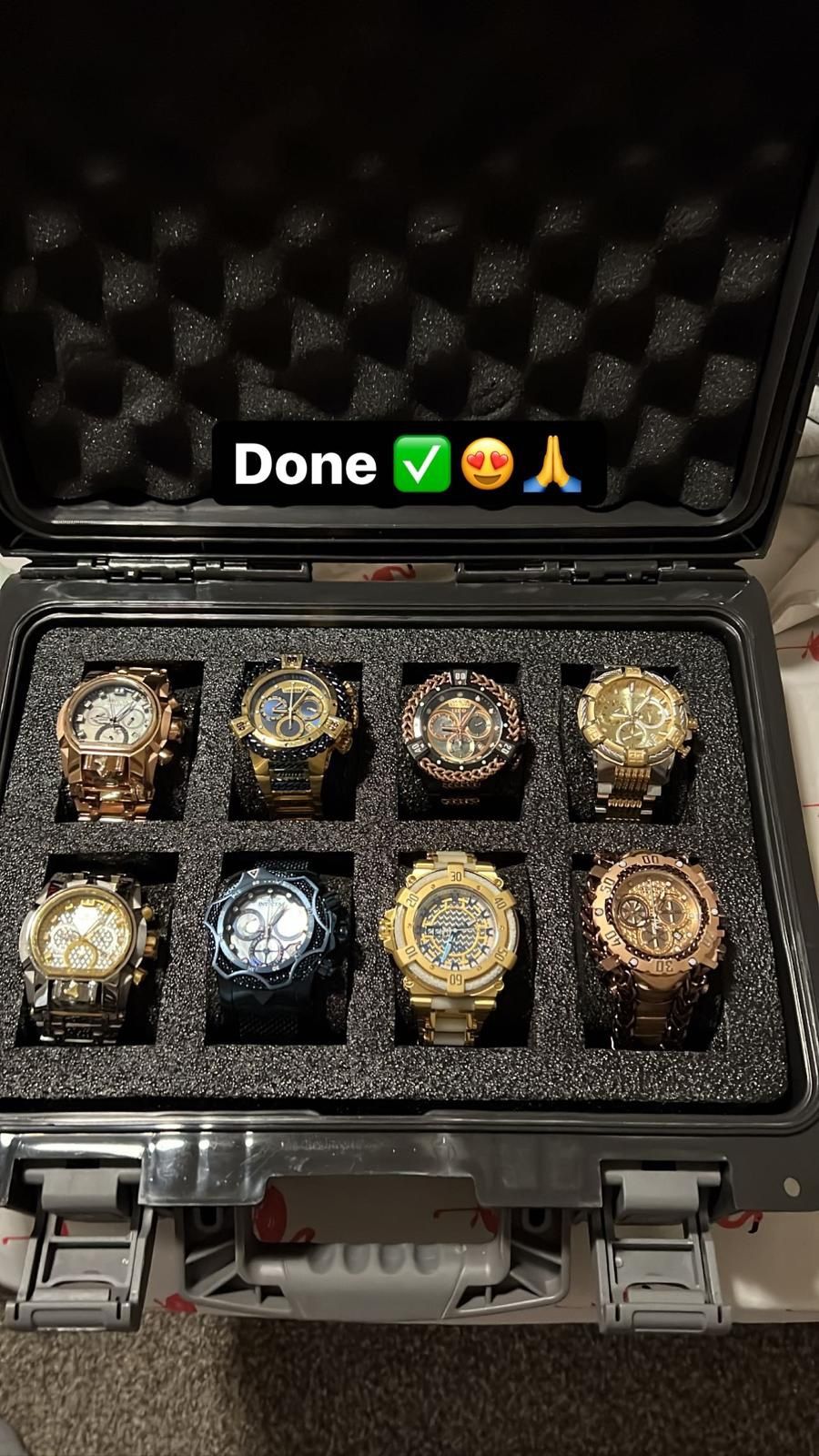 8 original Invicta watches used only once