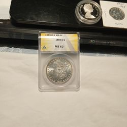 1885- 0 Mint Mark  Morgan Silver Dollar