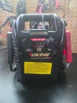 VIKING 1000 Peak Amp Lead-Acid Multifunction Jump Starter and Power Pack with 150 PSI Air Compressor