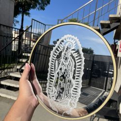 Virgin De Guadalupe Engraved Mirror 