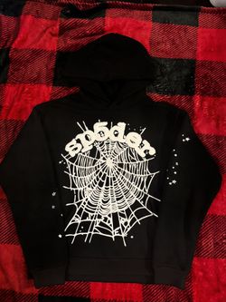 BLACK SP5DER WEB HOODIE