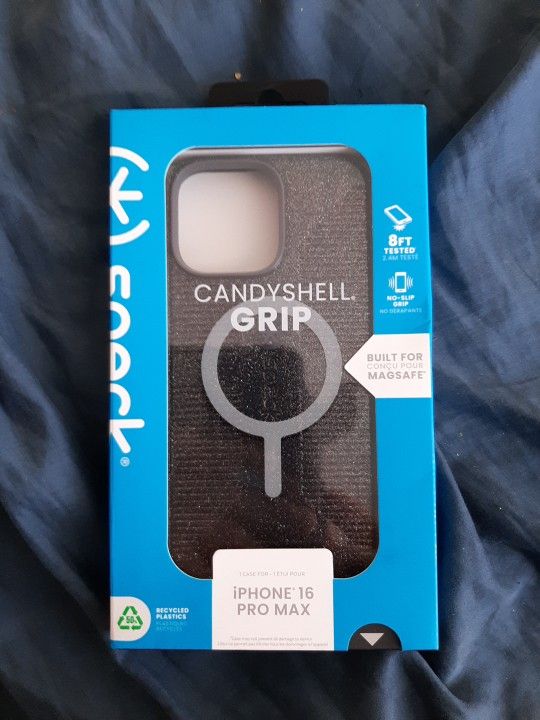 Speck CandyShell Grip case for the iPhone 16 Pro Max.