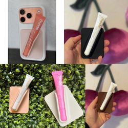 Lip gloss hold and phone attachment