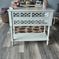 Cute Side Table With Two Drawers 
