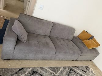 Thomasville Fabric Sectional and Ottoman