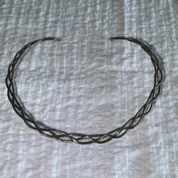 Custom Made, Beautiful Sterling Silver Choker Necklace, Heavy, Solid