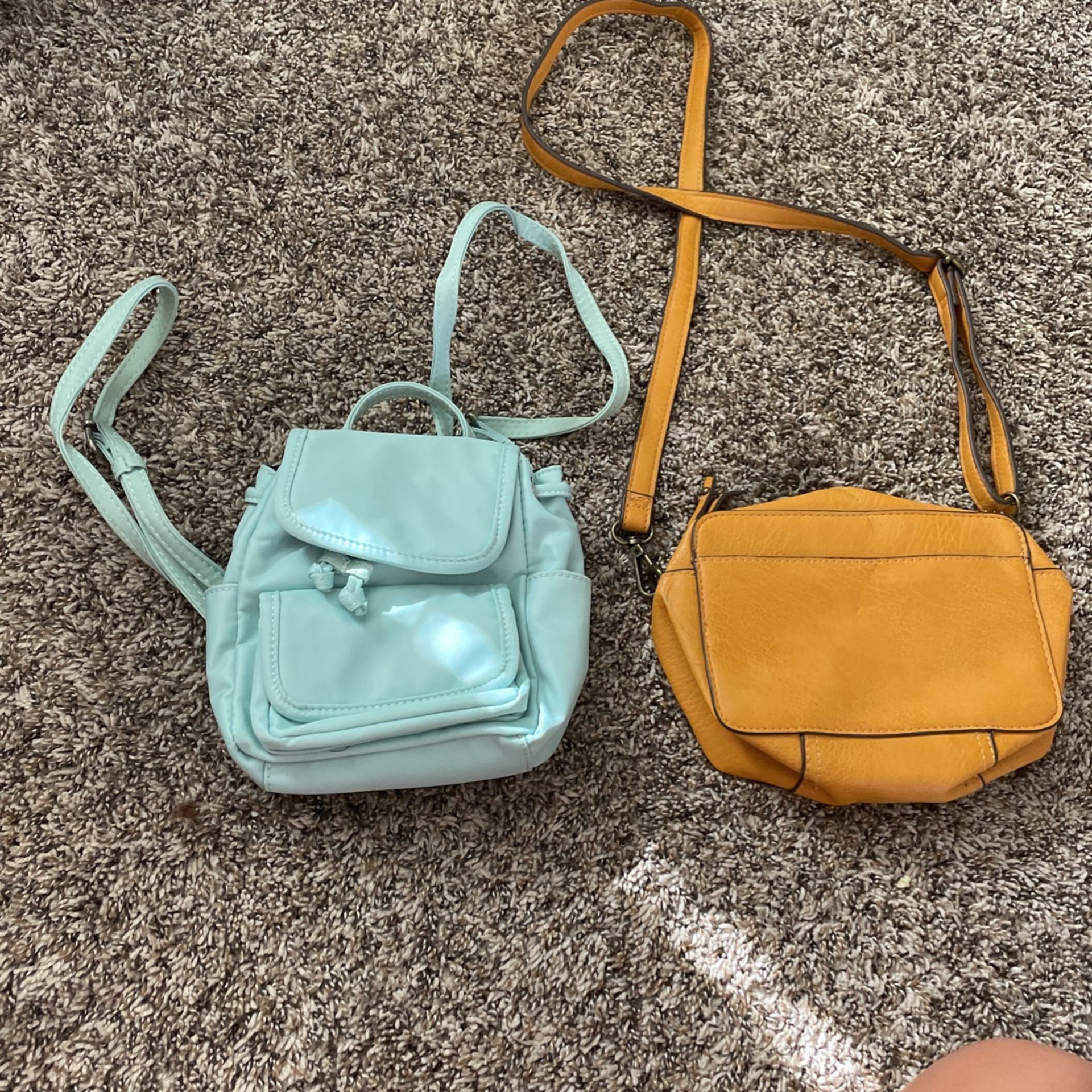 mini backpack and purse