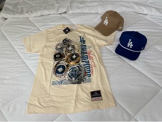 Dodgers Shirt and two hats