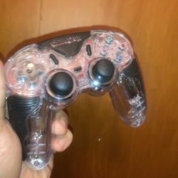 GameStop Chameleon Clear PS2 Wireless Controller (No Dongle/Missing One Battery Cover)