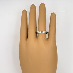 CLOSEOUT- ladies 14k white gold and sapphire and diamonds ring