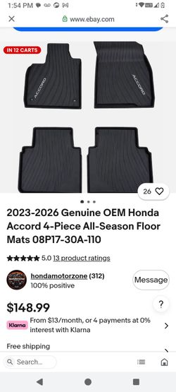 Honda Accord floor Mats