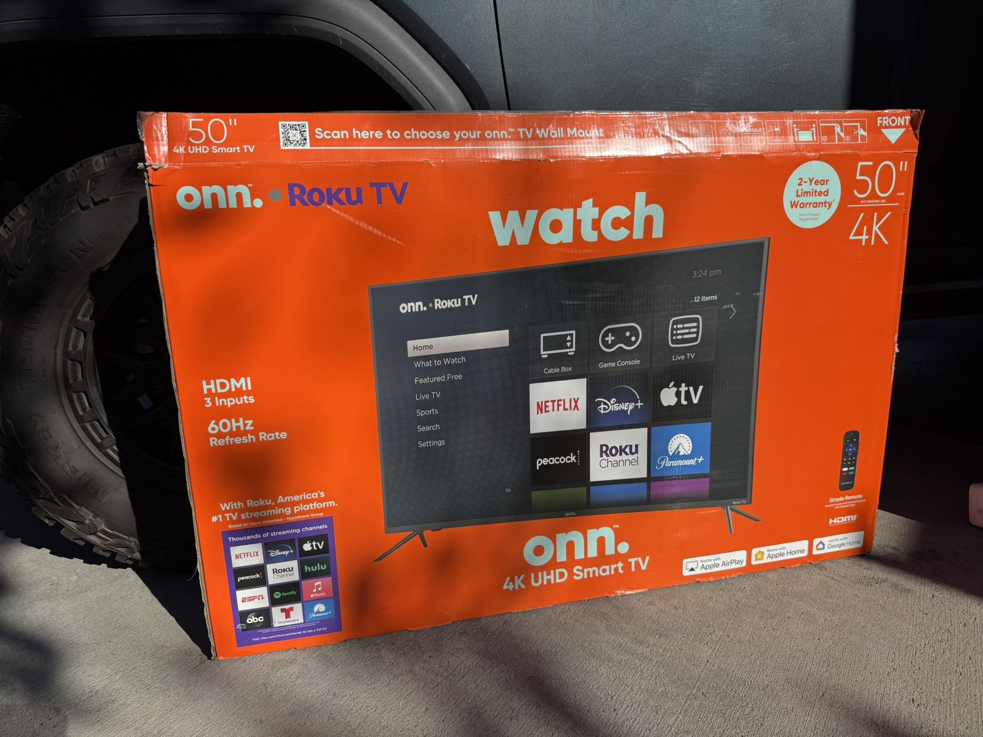 Roku Smart TV 2024 – 50-Inch Select Series, 4K HDR TV – Roku TV with Enhanced Voice Remote