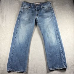 Y2K Levis 569 Loose Straight Jeans Men’s 34x29 Blue Whisker Relaxed Baggy #8F