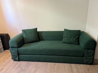 80" Convertible Sofa Bed, 3-in-1 Corduroy Folding Pull Out Couch with Pillows, No Assembly Modern Boneless Couch Compression Sofa In Box, Floor Sofa w
